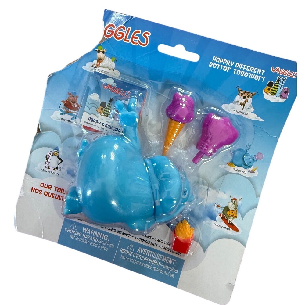 New‎ Waggles Hippo figure set collectible